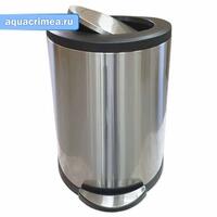 Ведро для мусора овальное, крышка-качели, с педалью, с доводчиком 45л, САНАКС, (10118)